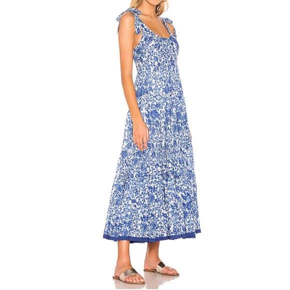 Free People Kikas Printed Midi Dress in Ivory - Picture 7 of 13